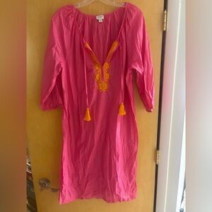 J. Crew Pink and Orange Dress